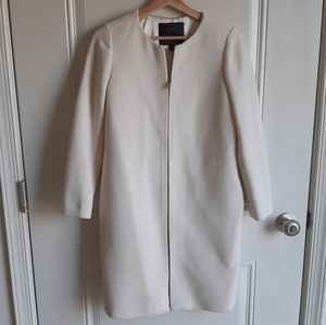 J Crew Wool Double Cloth Collarless Coat Size 00